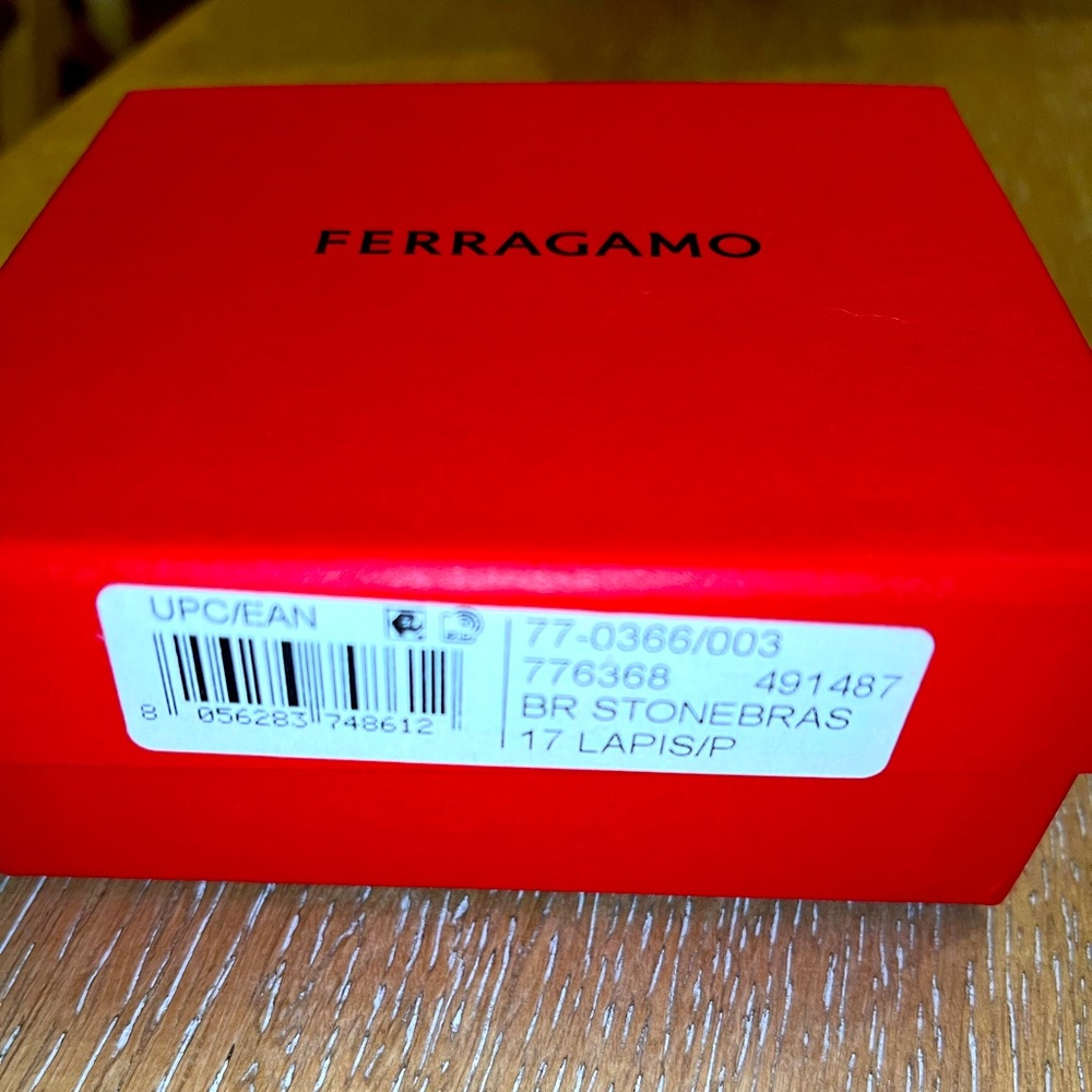 NIB Salvatore Ferragamo Lapis Lazuli Bracelet - Picture 5 of 8